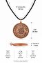 Mührü Şerif Written Pure Copper Necklace Calligraphy Engraved Unisex 35 mm - 4