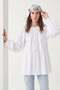 Floral Gathered Tunic 5501 - White - 2