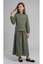 Girl's Viscose Shirt and Skirt Set, Embroidered Hijab Two-Piece Set, Ages 11-14 - 4
