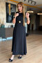New Season Women's Zero-Sleeve Crew Neck Maxi Viscose Dress - 3