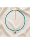 Turquoise Beaded Whale Figured Gold Detailed Women's Necklace with Adjustable Chain - 2