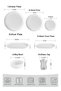 27 Piece Porcelain Dinnerware Set, 1x27cm Dinner Plate, 6x20cm Salad Plates, 6x15cm Saucer Plates, 2x26cm Oval Plates, 2x20cm Oval Plates, 4x Bowls, 6xGlass Cups | Dishwasher and Microwave S - 6