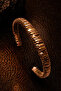 Women's Copper Bracelet Double Color Spiral Weave Model Handcrafted Adjustable Copper Bracelet