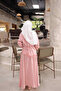 Powder Lace Skirted Satin Set - 5
