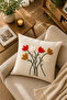 Decorative Punch Throw Pillow Cover Linen Fabric with Hidden Zipper 43X43 - 2