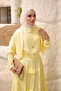 Yellow Snap Button Shirt and Skirt Set - 2