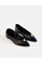 Women Black Stitching Detail Ballerinas - 2