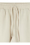 Özmarka New Season Beige Women's Muslin Shorts with Elastic Waist - 6