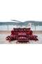 Maroon Damascus Stripe: Single Floor Sofa Set – Arabic Majlis Seating – Sectional Floor Sofa – Handmade Arabic Floor Sofa - 2