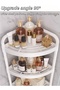 4 Tier Plastic Corner Shower Caddy Organizer Floor Standing Mesh Waterproof Rustproof Hooks - 5