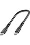 كابل USB C إلى مايكرو USB قصير، كابل USB 2.0 C إلى مايكرو USB يدعم مزامنة البيانات والشحن، متوافق مع أجهزة ماك بوك برو/PS4/إكس بوكس وأجهزة أندرويد OTC، بطول 1 قدم/30 سم