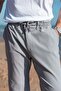 Painted Gray Relaxed Fit Jacquard Men's Trousers with Elastic Waist E6593 - 4