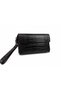 Unisex Genuine Crocodile Patterned Multi-Compartment Wrist Strap Handbag - 5