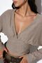 Busem Women's V-Neck Short Knitwear Double-Breasted Top - 4