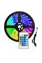 5M RGB LED Strip Light with Remote & Bluetooth App Control | 150 SMD 5050 LEDs USB Powered Flexible LED Rope Light with 16+ Modes, Music Sync, Waterproof Design for TV Backlight, Gaming Room