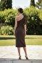 One-Shoulder Midi Mermaid Evening Dress Strapless Look Slit Wedding Party Dress - 5