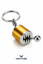 Metal Keychain with Moving Gear Shift Knob Design 6 Forward R Auto Accessory