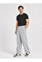 Men's Gray Relax Fit Lace-Up Baggy Pants - 5