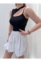 Women's Black Window Detailed Ribbed Blouse Jf34