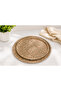 Set of 2 Leather Non-Slip Decorative Round Trays |   Coffee Tea Presentation Tray Set |   31X31 cm / 36X36 cm - 2