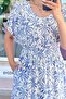 V-Neck Gipeli Viscose Dress 6Y024 - 4