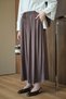 Women's Double Pocket Elastic Waist and Lace-Up Loose Trousers Brown - 2