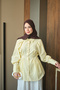 Women's Lightweight Gathered Poplin Shirt Yellow - 2
