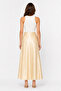 Champagne Maxi Length Satin Skirt - 4