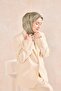 Twill Silk Scarf Minimal Pattern Dark Mink 90X90 - 3