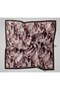 Shiny Textured Scarf Brown Dusty Rose Tone Geometric Patterned Water-Repellent Shiny 90X90 - 6