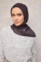 Cotton Polyester Soft Scarf Dark Green Geometric Patterned Non-Slip Textured Tok Duruşlu 90X90 - 4