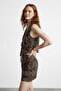 Brown Embroidered Vest with Tie Detail - 6