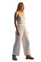 Women's Stretch Pleated Palazzo Trousers, Wide Leg, Elastic Waist, Formal Wear (UAE/KSA, Alpha, XXL, Regular, Regular, WHITE)