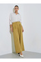 Beige Wide Leg With Pleat Detailing Formal Pants