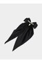 Teen Girls Black Satan Bow Hair Clip - 3