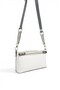 White - Women's Crossbody Bag with Gray Logo Sp1288 - 3