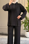 6462 - Stylish Comfortable Viscose Soft Interlock Fabric, Polo Collar Women's Set - 7