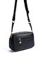 Black - Women's Crossbody Bag with Black Logo Sp1267 - 4