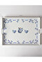 Vase Rectangular Weave Tray - Blue/White - 6