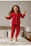 Girl's Heart and Lip Patterned Buttoned 100% Cotton 2-Piece Pajama Set (Mother and Child Sold Separately - Price Is for One Product) - 2