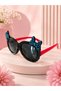 Cute Girl's Sunglasses with Butterfly Ribbon - 2