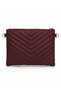 Women's Faux Leather Adjustable Crossbody and Hand Strap Portfolio, Clutch Bag S-1407 Claret Red - 2