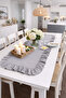 Firfirli Gray Runner, Decorative Small Size 40X110 cm - 3