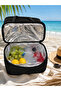 Mesh Beach Bag with Thermal Compartment, Large Size Sea and Picnic Bag with Cooler Compartment - 3