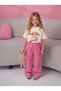 Girl's Pink Laci'El Paris Elastic Waist Checkered Comfortable Cut Pants