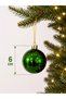 6-Piece Shiny Christmas Tree Ornament Ball 6 cm Plastic Christmas Tree Decoration Ball - 2
