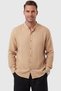 Camel 97% Cotton Muslin Fabric Breathable Summer High Collar Relaxed Fit Men's Shirt 2602620