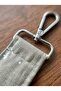 Gray and White Floral Keychain |   Durable Handmade Keychain - 3