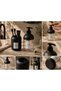 2-Piece Glass Bathroom Set |   Transparent Glass Liquid Soap Dispenser and Matte Black Toothbrush Holder - 4