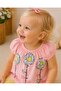 100% Cotton Linen Fabric Daisy Patterned Baby Girl Tunic & Half-Leggings - Top and Bottom Two-Piece Set - 5